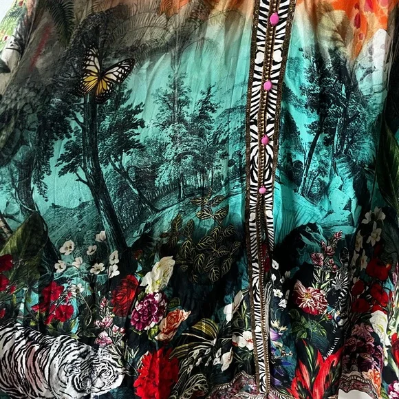 Camilla “Untamed Runaway” Pink Jungle Tiger Maxi Dress - Picture 9 of 10